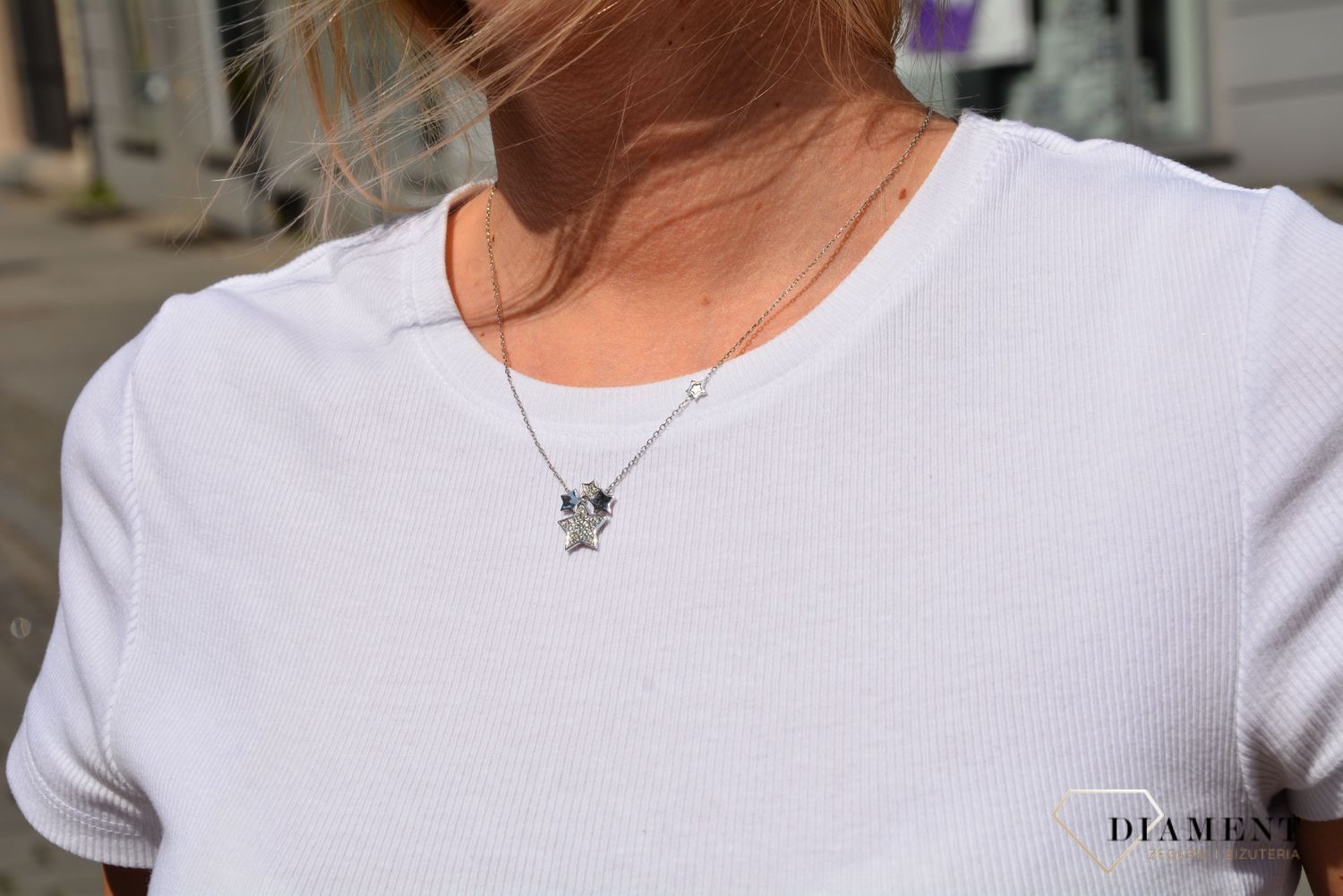 Naszyjnik srebrny cztery gwiazdeczki Dall'Acqua N BY 13 063.jpg